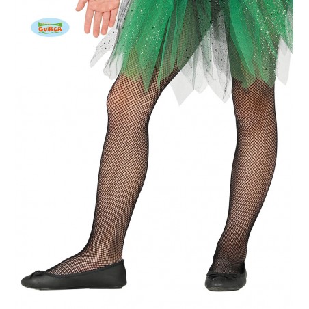 PANTYS INFANTILES NEGROS MALLA 5-9 AÑOS